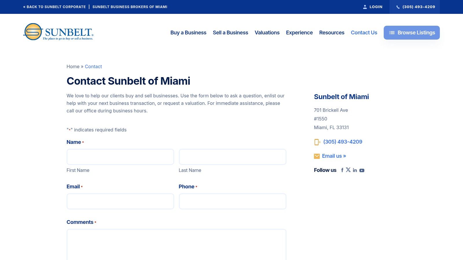 Sunbelt Business Brokers, Miami